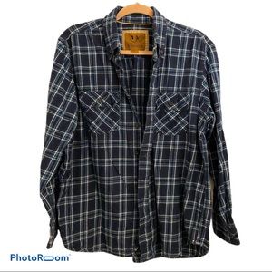 🌵 Outdoor Life oversized comfy flannel navy large